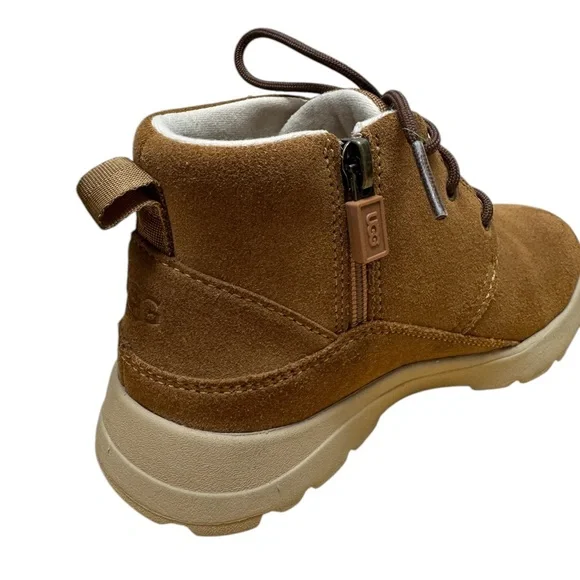 Like new! UGG K Canoe III Weather suede Chukka boots, waterproof, tan, kids13 - Picture 7 of 13